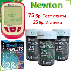 Комплект за мерене на кръвна захар с Bluetooth апарат Wellion NEWTON