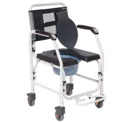 Алуминиев стол с тоалетна и колела – компактен дизайн